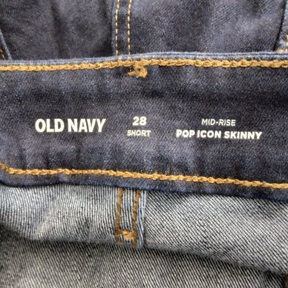 Old Navy | NWT Mid-Rise Pop Icon Skinny Jean Dark Wash | Plus Size 28 Short - Picture 7 of 10